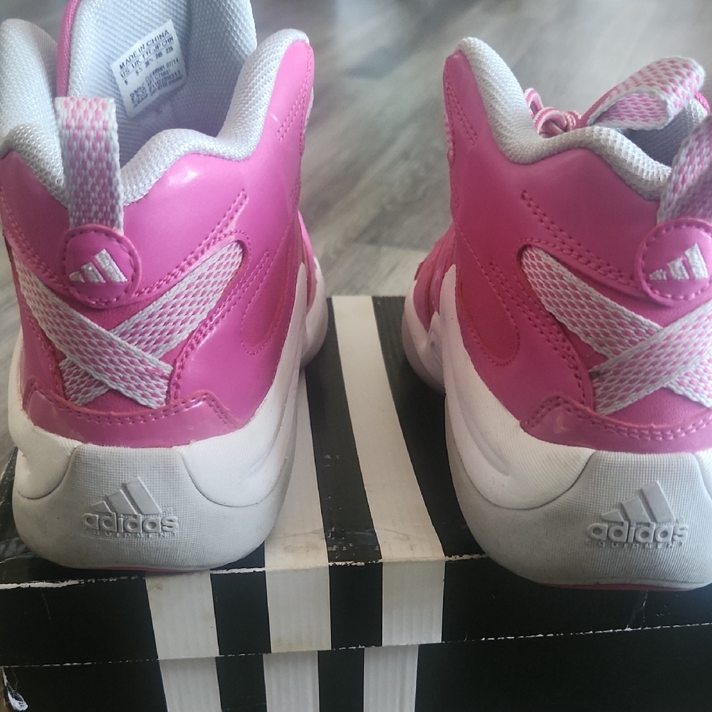 adidas Kids Pink and Gray Sneakers - Picture 9 of 10